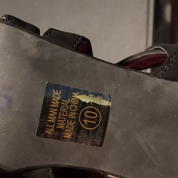 HEART IN D STRAPPY LACED BLOCK HEELS SIZE 10; 🖤 - Picture 5 of 5